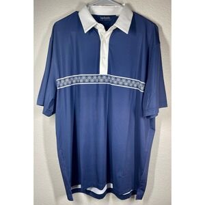 Backspin Golf Threads Shirt Sz Large Athletic Polo Men's Lightweight Stretch